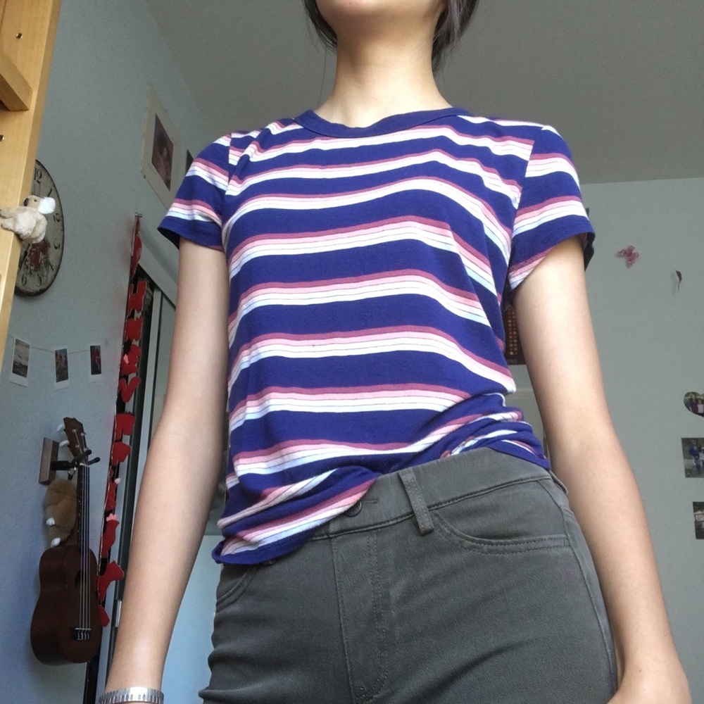 Striped Vintage Style Tee Shirt